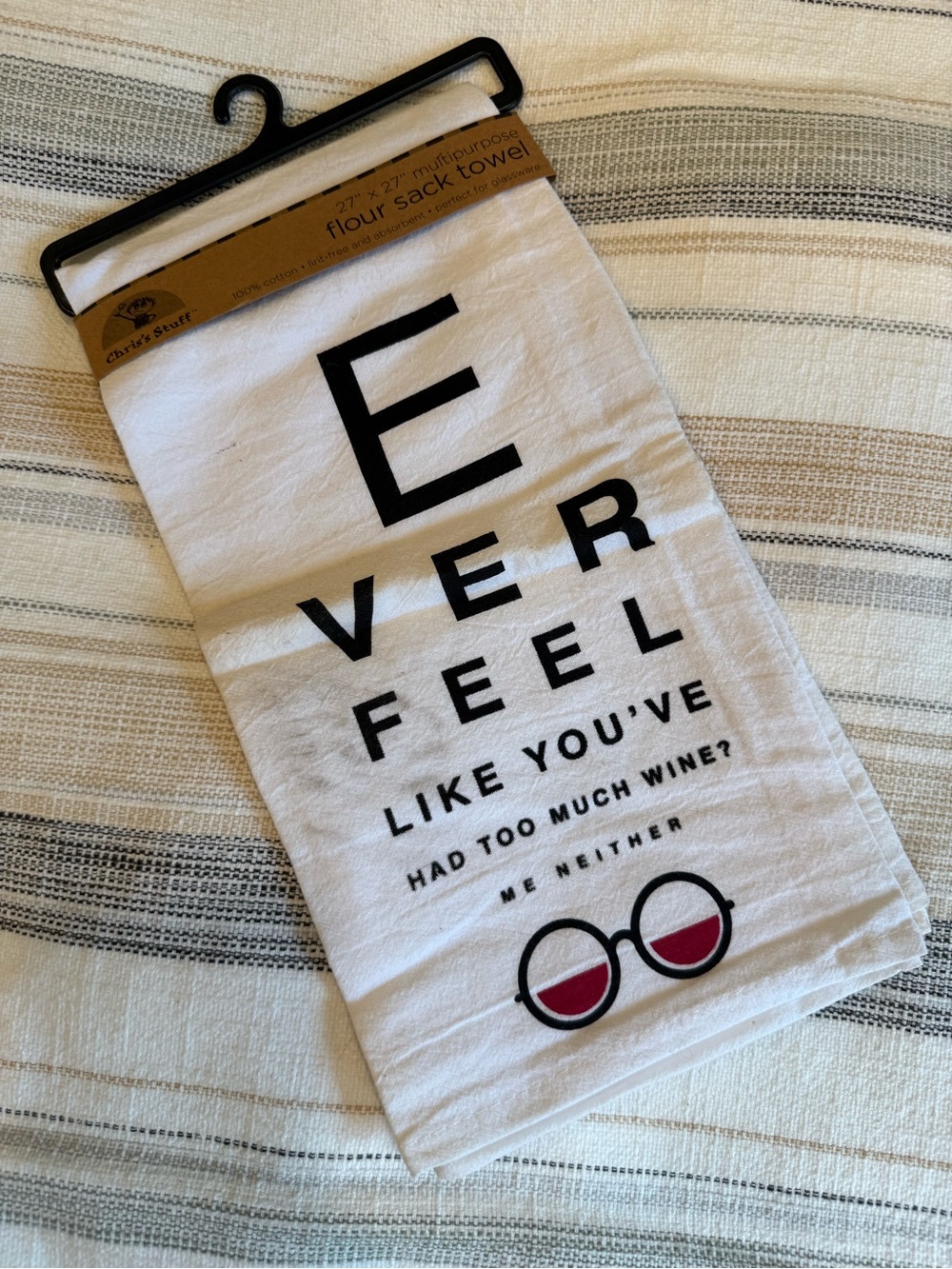 NWT Wine theme flour sack towel